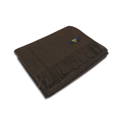 Yak Wool Plaid, Dark Brown