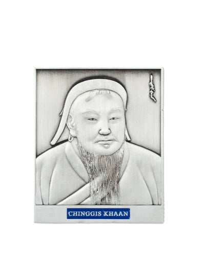 "Chinggis Khaan" metal fridge magnet