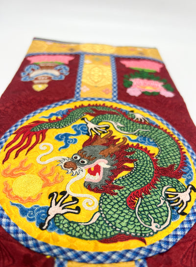 Mongolian Traditional Snuff Bottle Bag, The Dragon