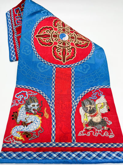 Mongolian Traditional Snuff Bottle Bag, Four Mighty Creature