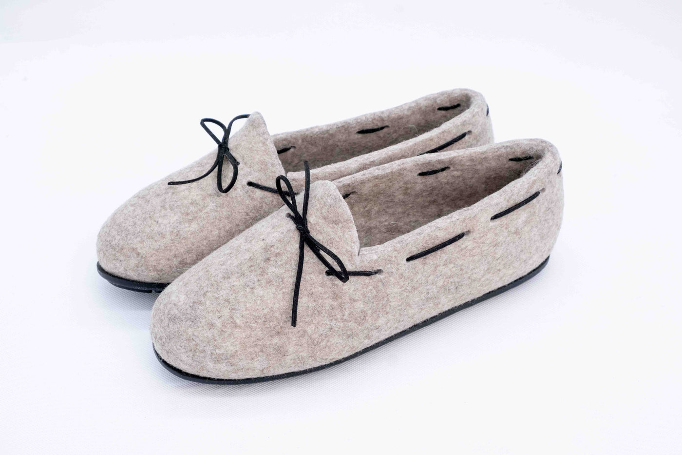 Felt Loafers for Women with Laces