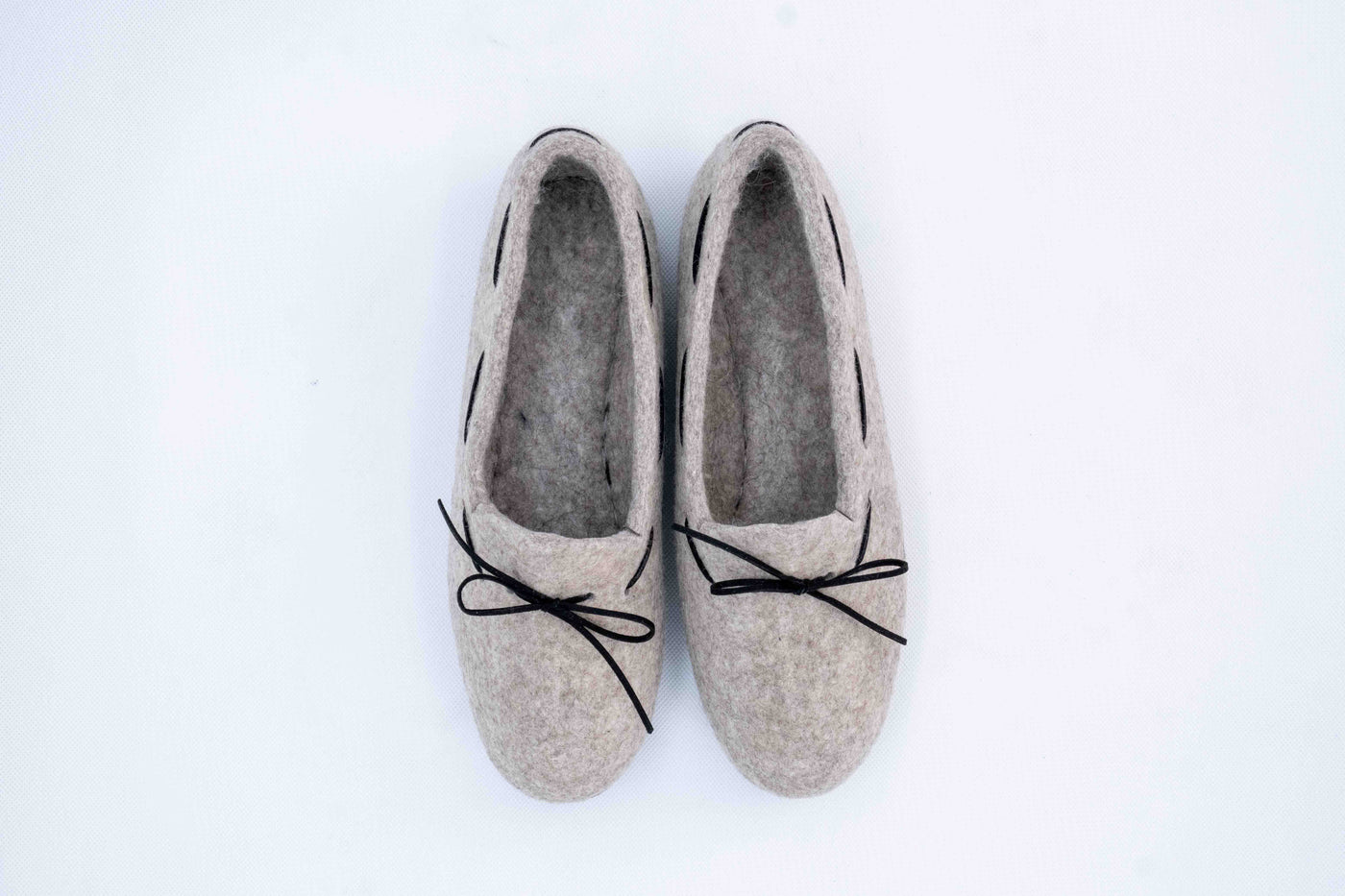 Felt Loafers for Women with Laces