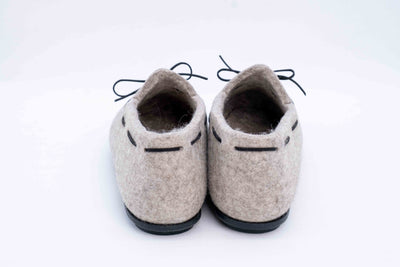 Felt Loafers for Women with Laces