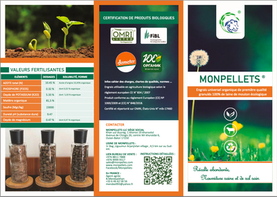 Monpellets Organic Fertilizer from Sheep Wool