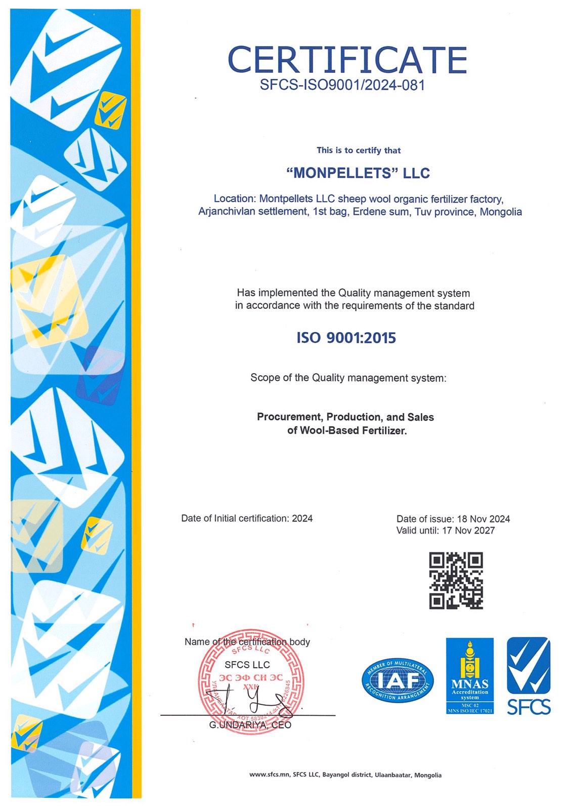 Monpellets Organic Fertilizer from Sheep Wool