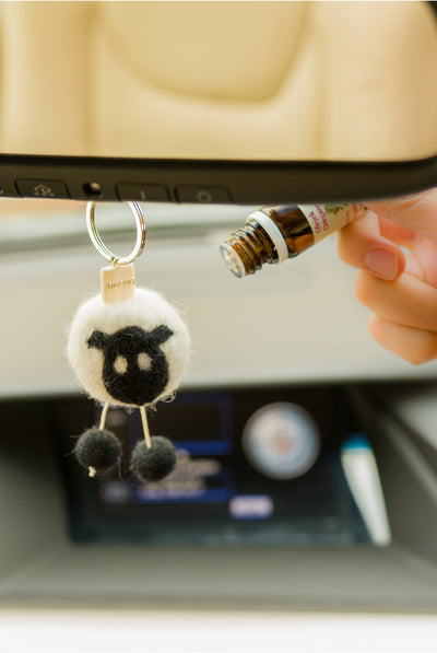 Felt Sheep Keychain